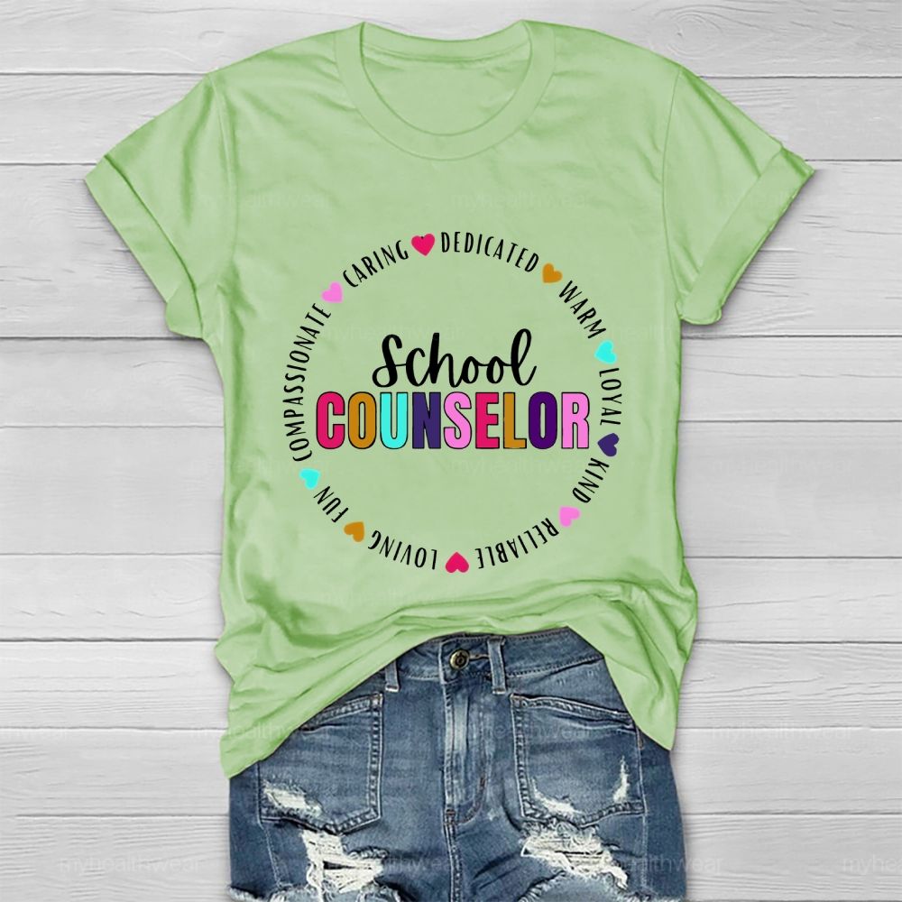School Counselor Fun Compassionate Healthwear T-shirt