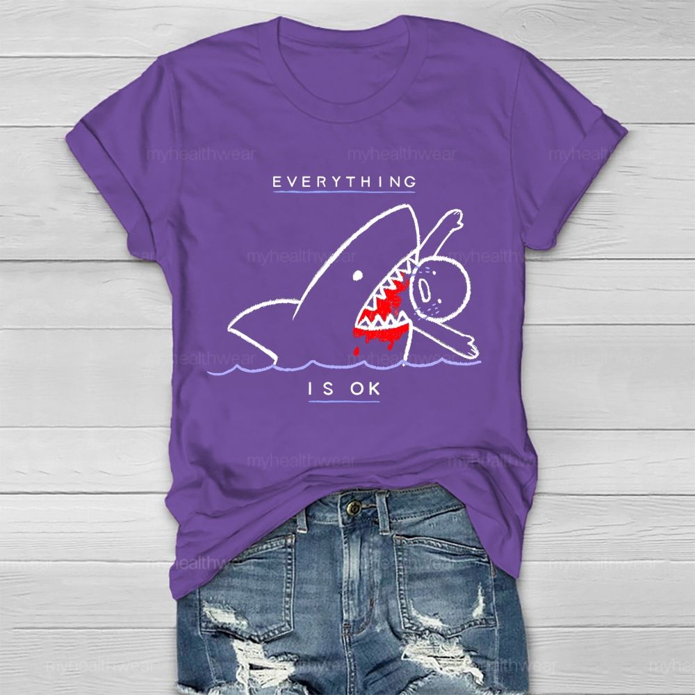 Everything Is Ok Pattern Healthwear T-shirt