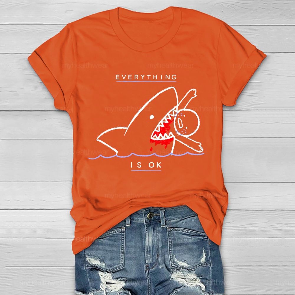 Everything Is Ok Pattern Healthwear T-shirt
