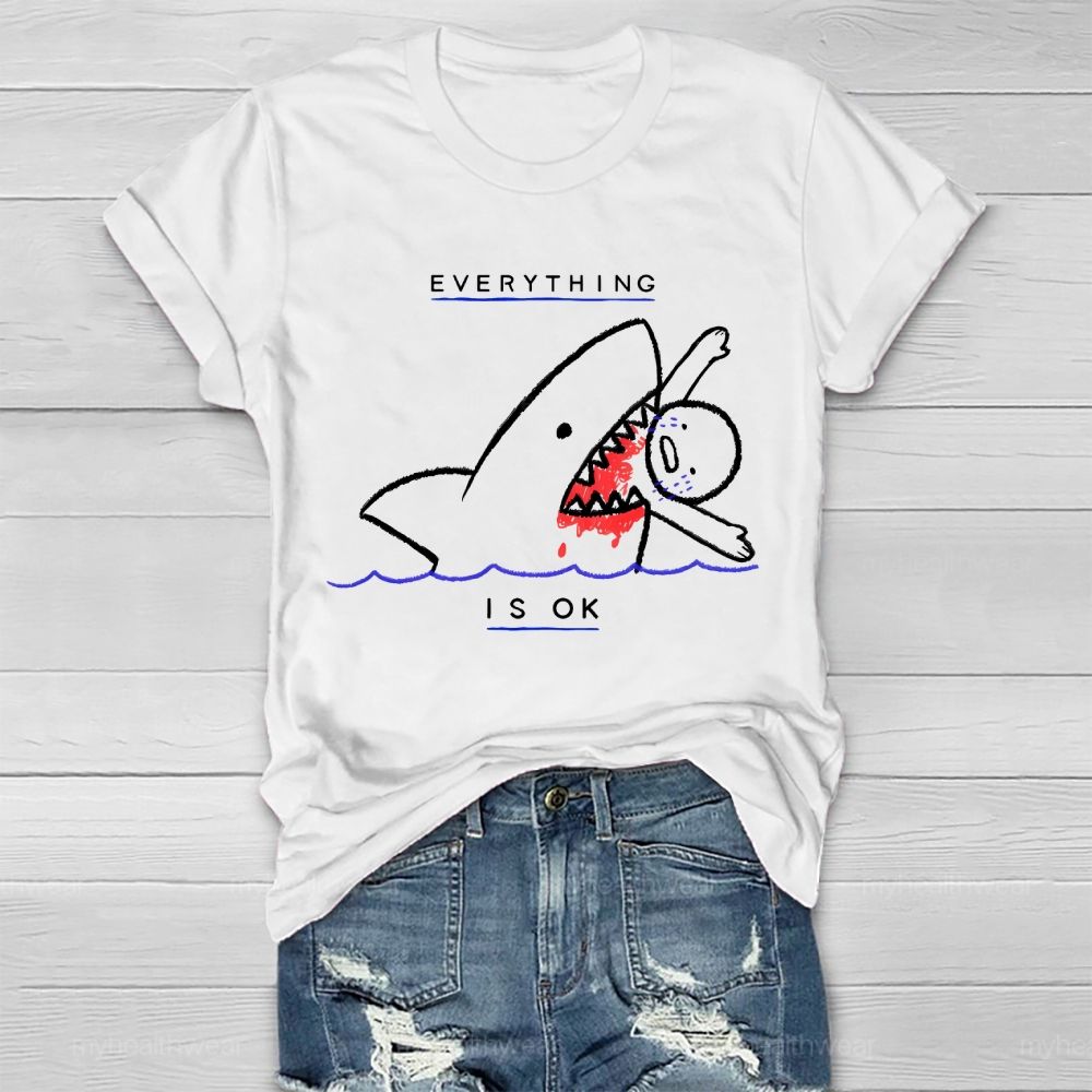 Everything Is Ok Pattern Healthwear T-shirt