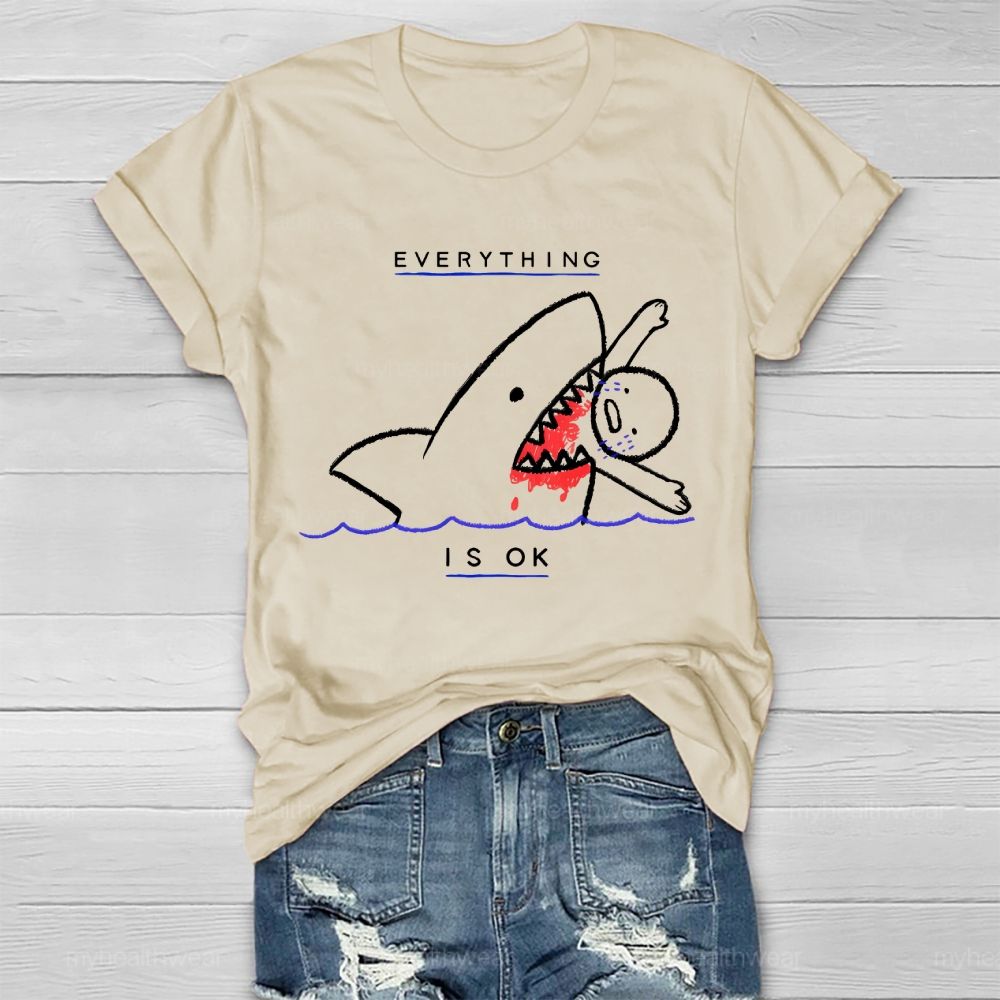 Everything Is Ok Pattern Healthwear T-shirt