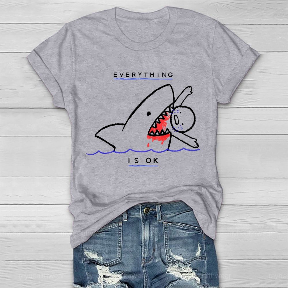 Everything Is Ok Pattern Healthwear T-shirt