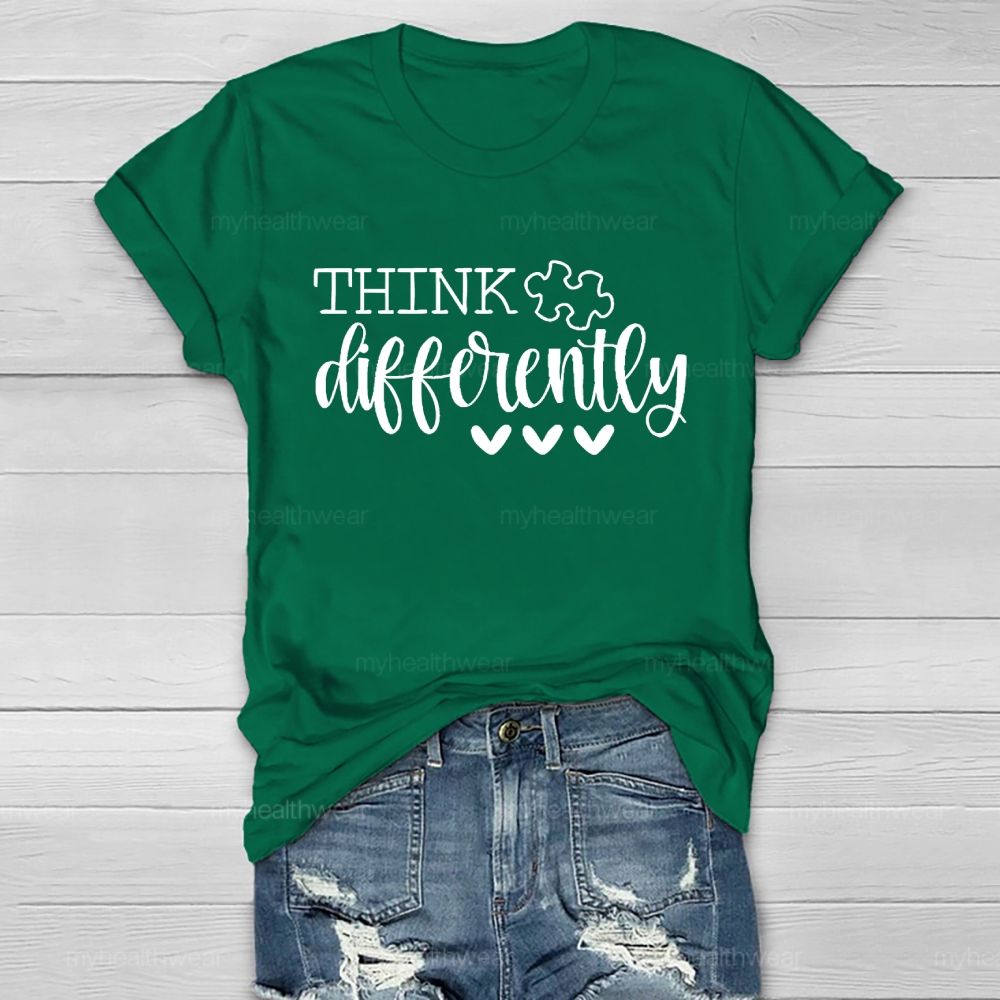 Think Differently Letters Healthwear T-shirt