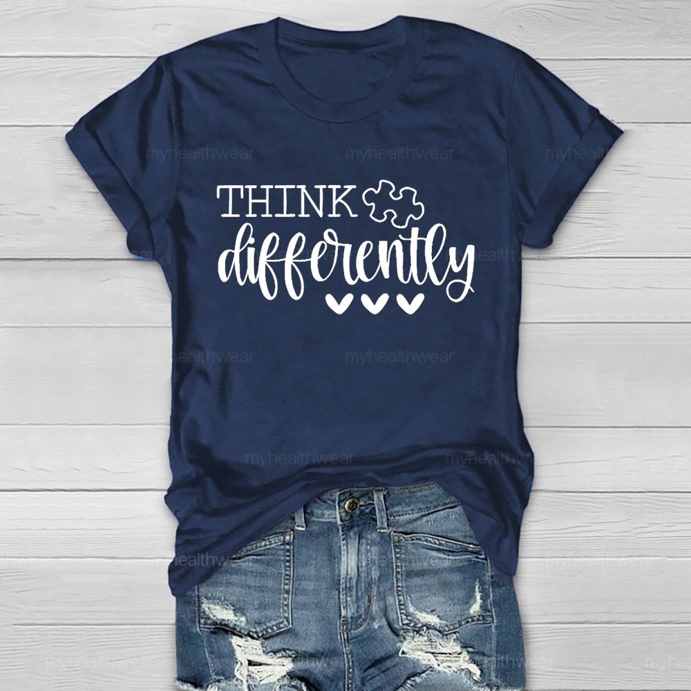 Think Differently Letters Healthwear T-shirt