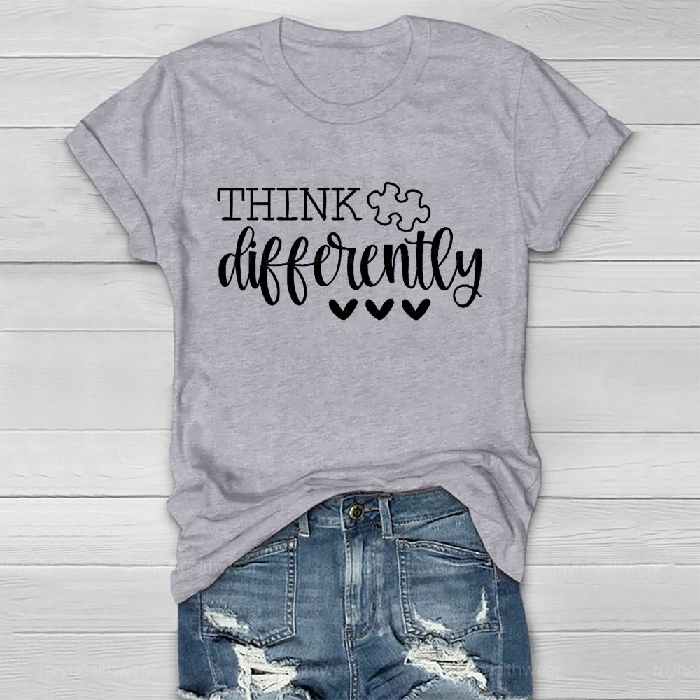 Think Differently Letters Healthwear T-shirt