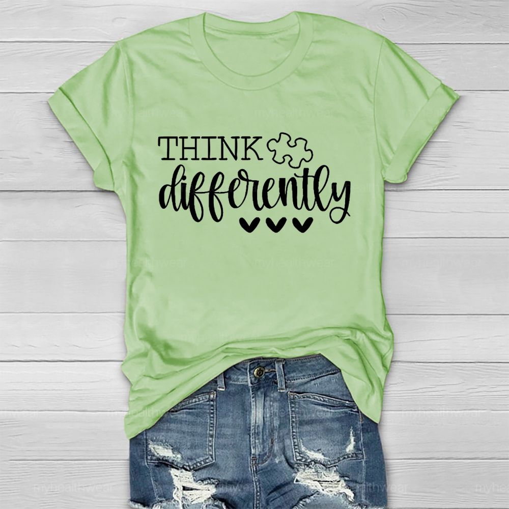 Think Differently Letters Healthwear T-shirt