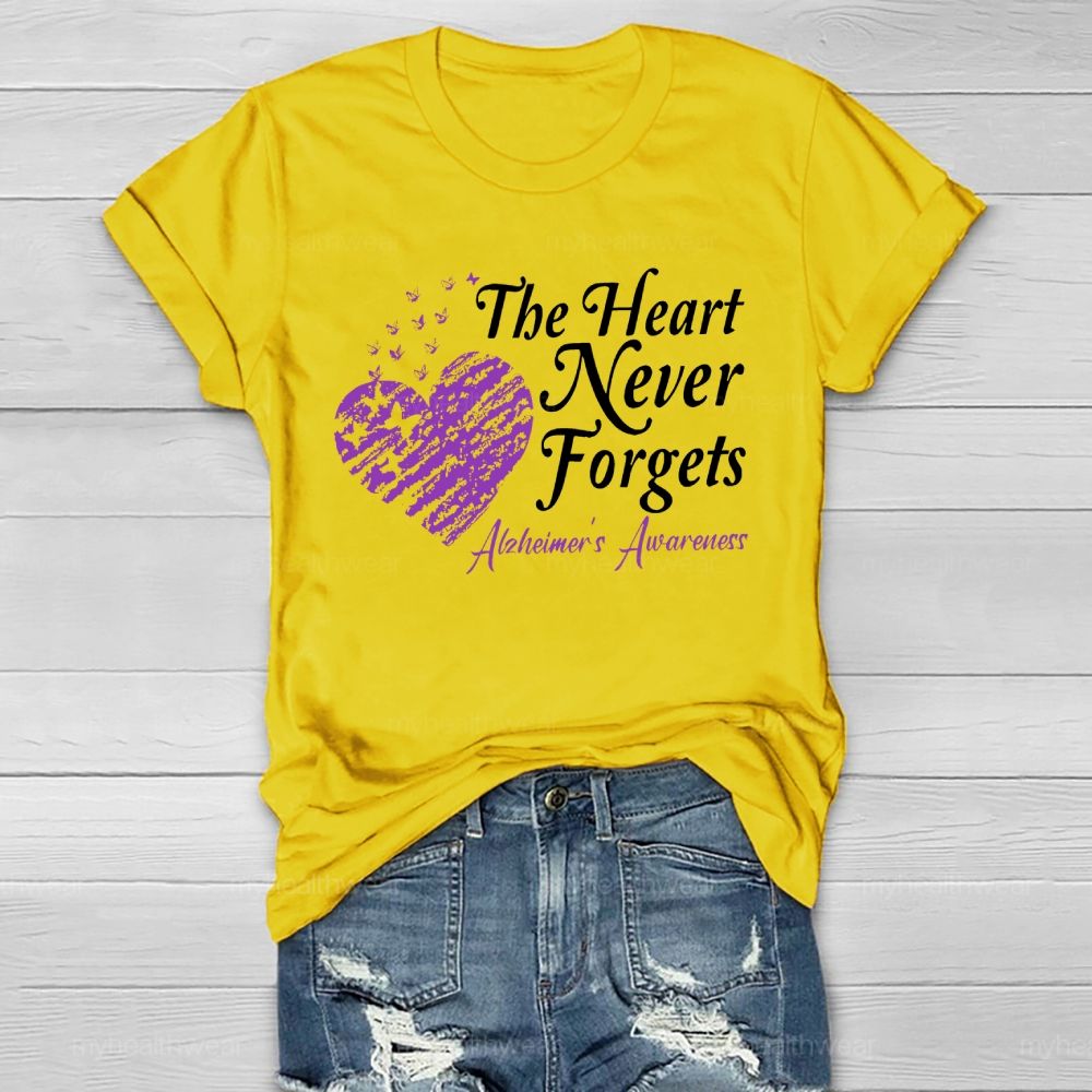 The Heart Never Forgets Alzheimer's Awareness Healthwear T-shirt