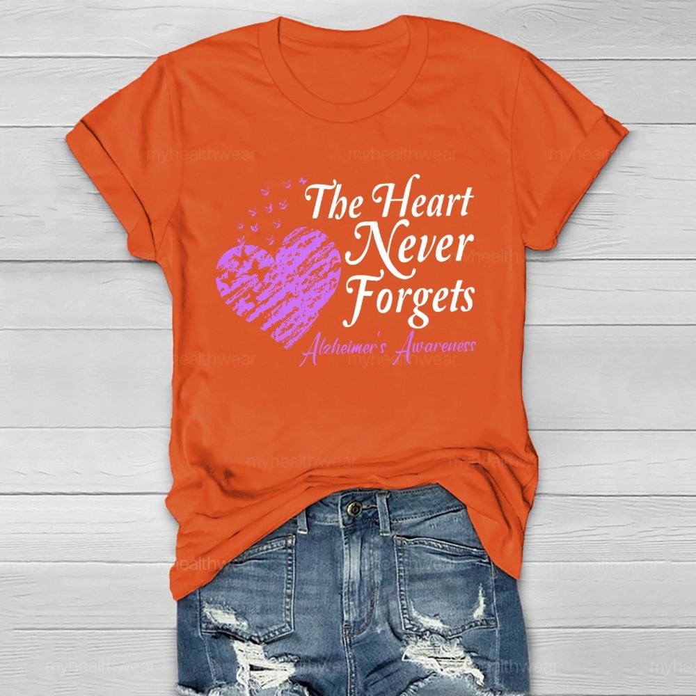 The Heart Never Forgets Alzheimer's Awareness Healthwear T-shirt