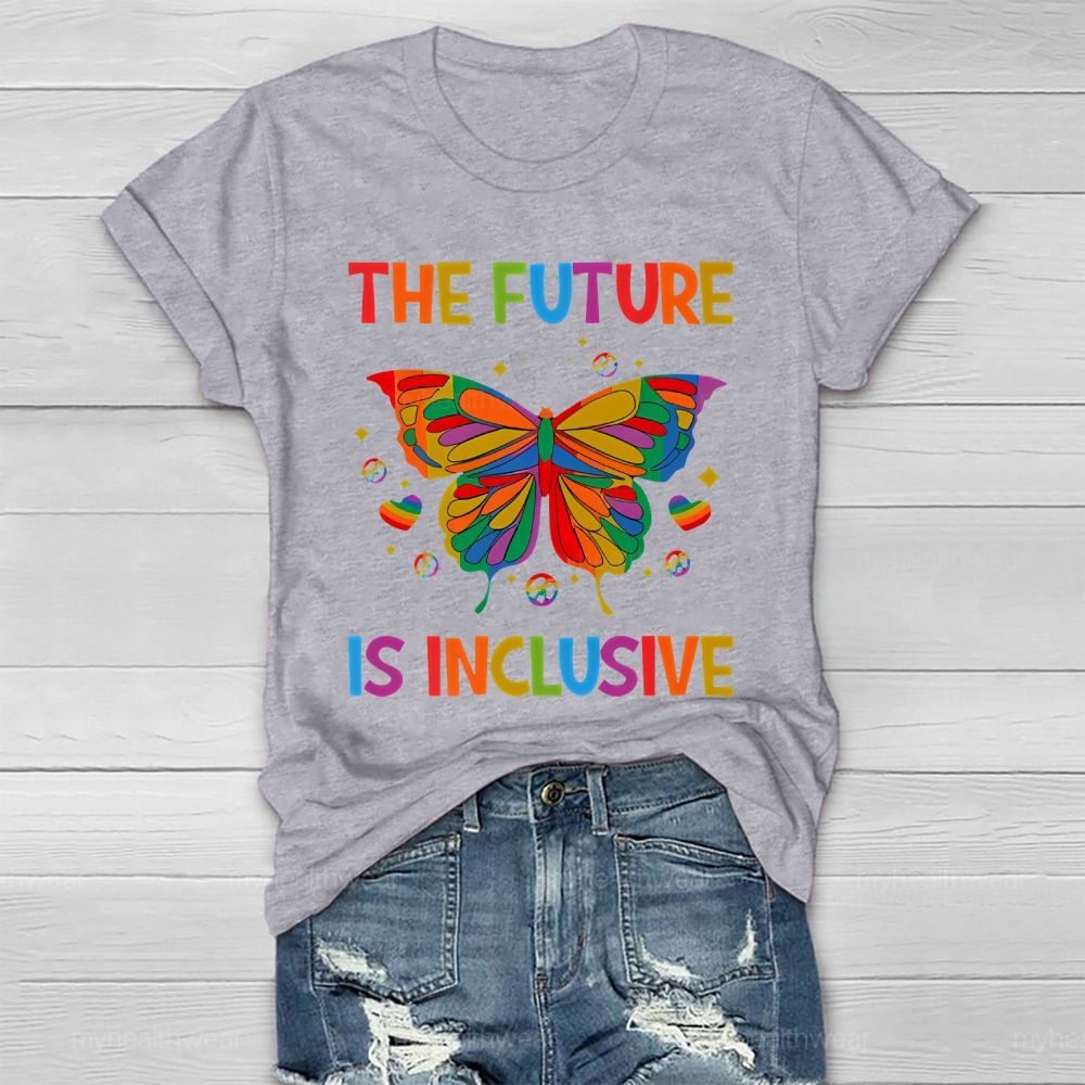 The Future Is Inclusive Colorful Letters Healthwear T-shirt