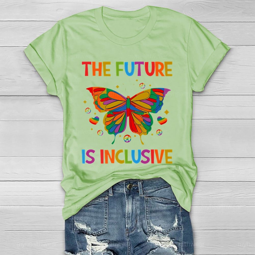 The Future Is Inclusive Colorful Letters Healthwear T-shirt