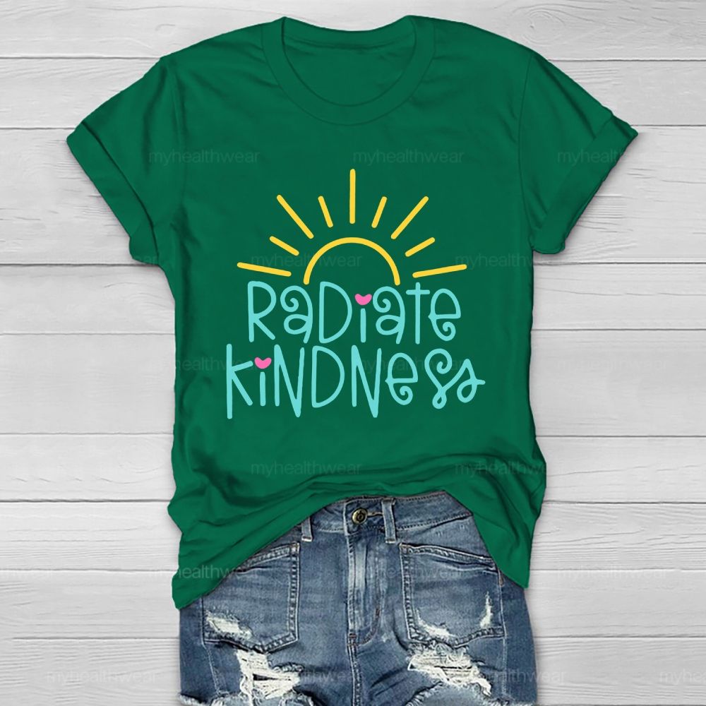 Radiate Kindness Letters Healthwear T-shirt