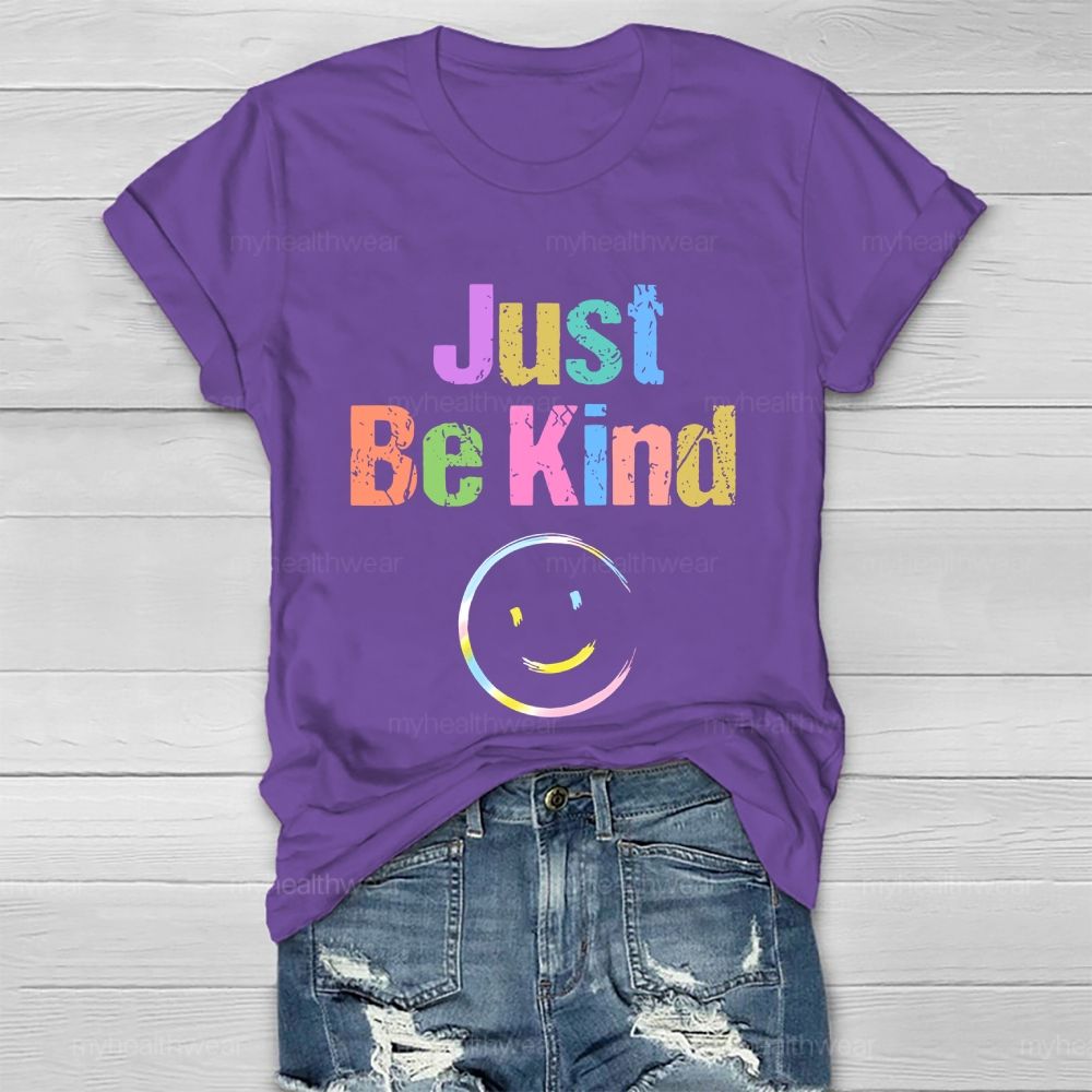 Just Be Kind Smiling Face Healthwear T-shirt