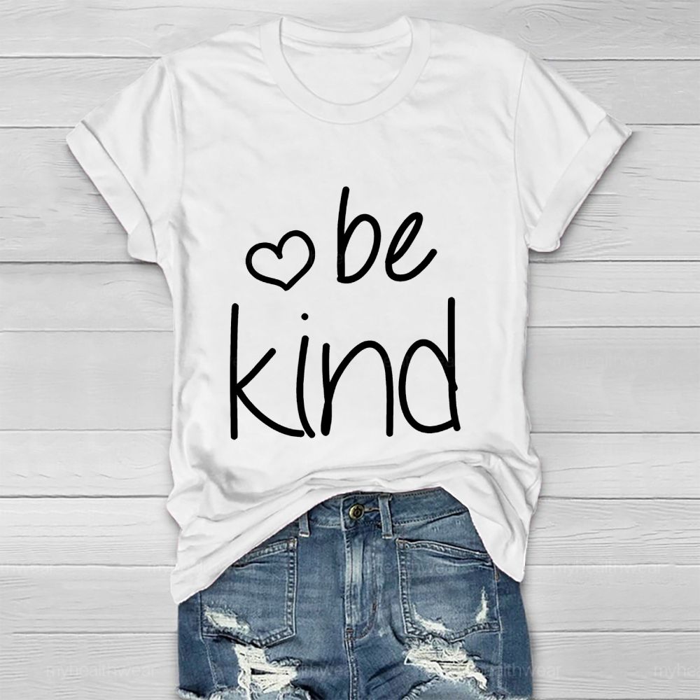 Be Kind Love Letters Pattern Healthwear T-shirt