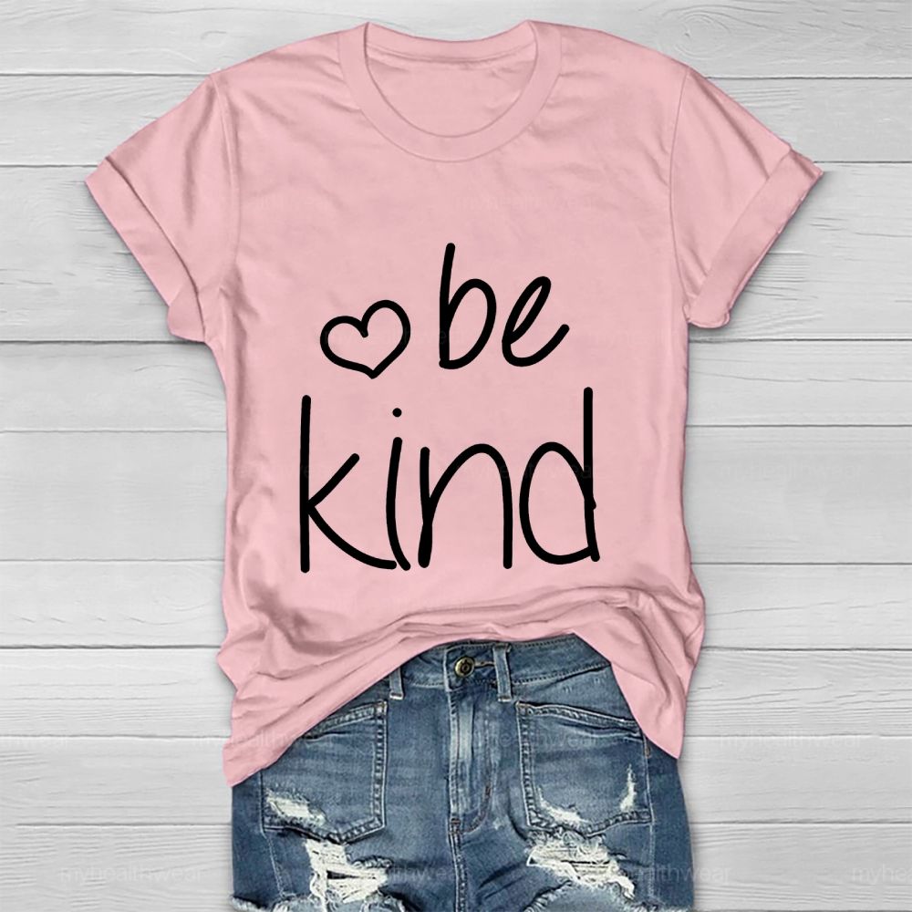Be Kind Love Letters Pattern Healthwear T-shirt