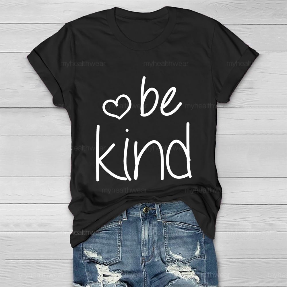 Be Kind Love Letters Pattern Healthwear T-shirt