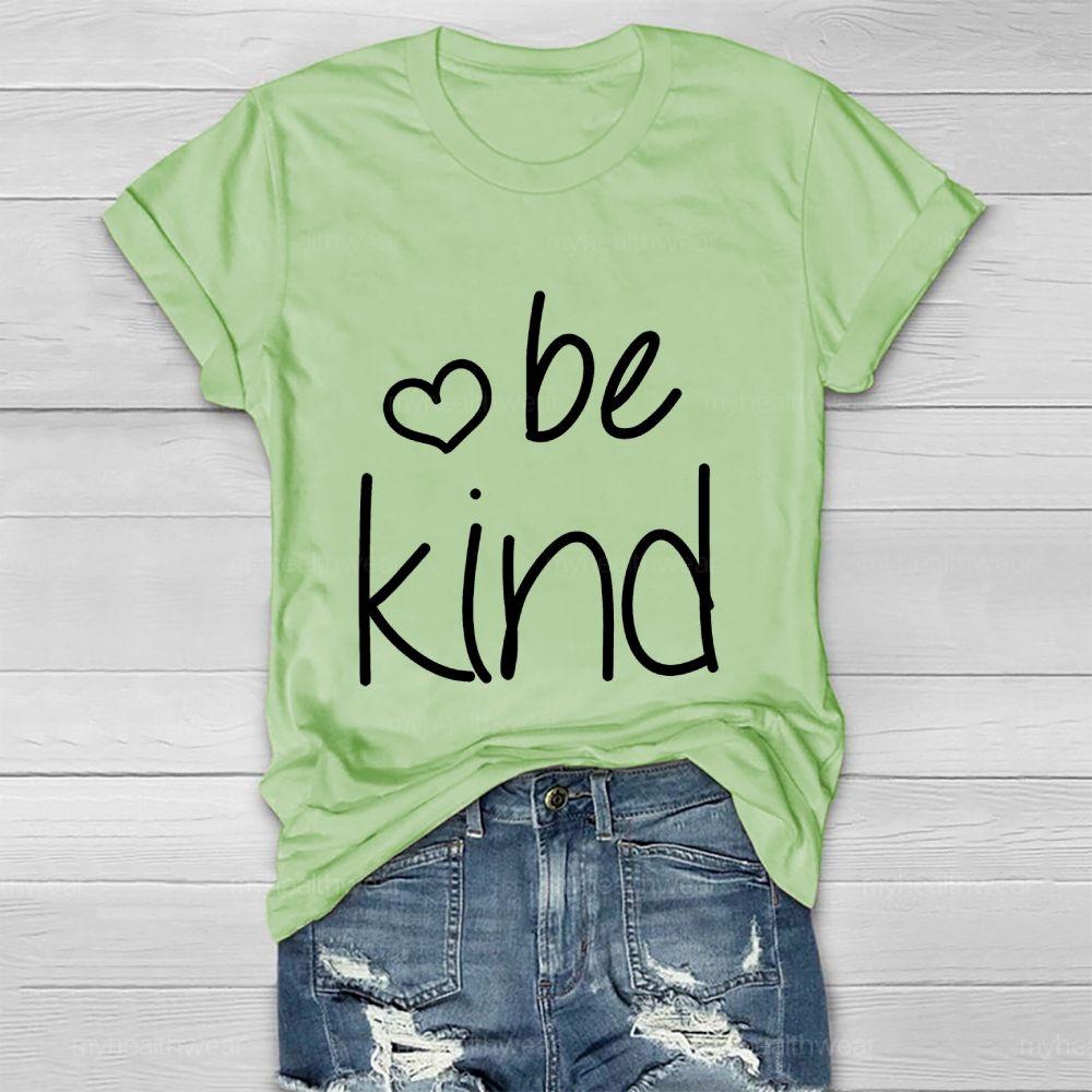 Be Kind Love Letters Pattern Healthwear T-shirt