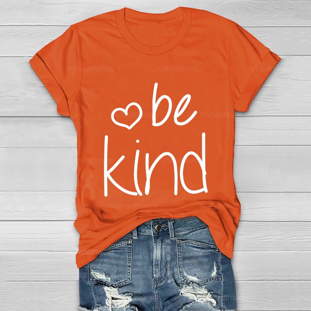 Be Kind Love Letters Pattern Healthwear T-shirt
