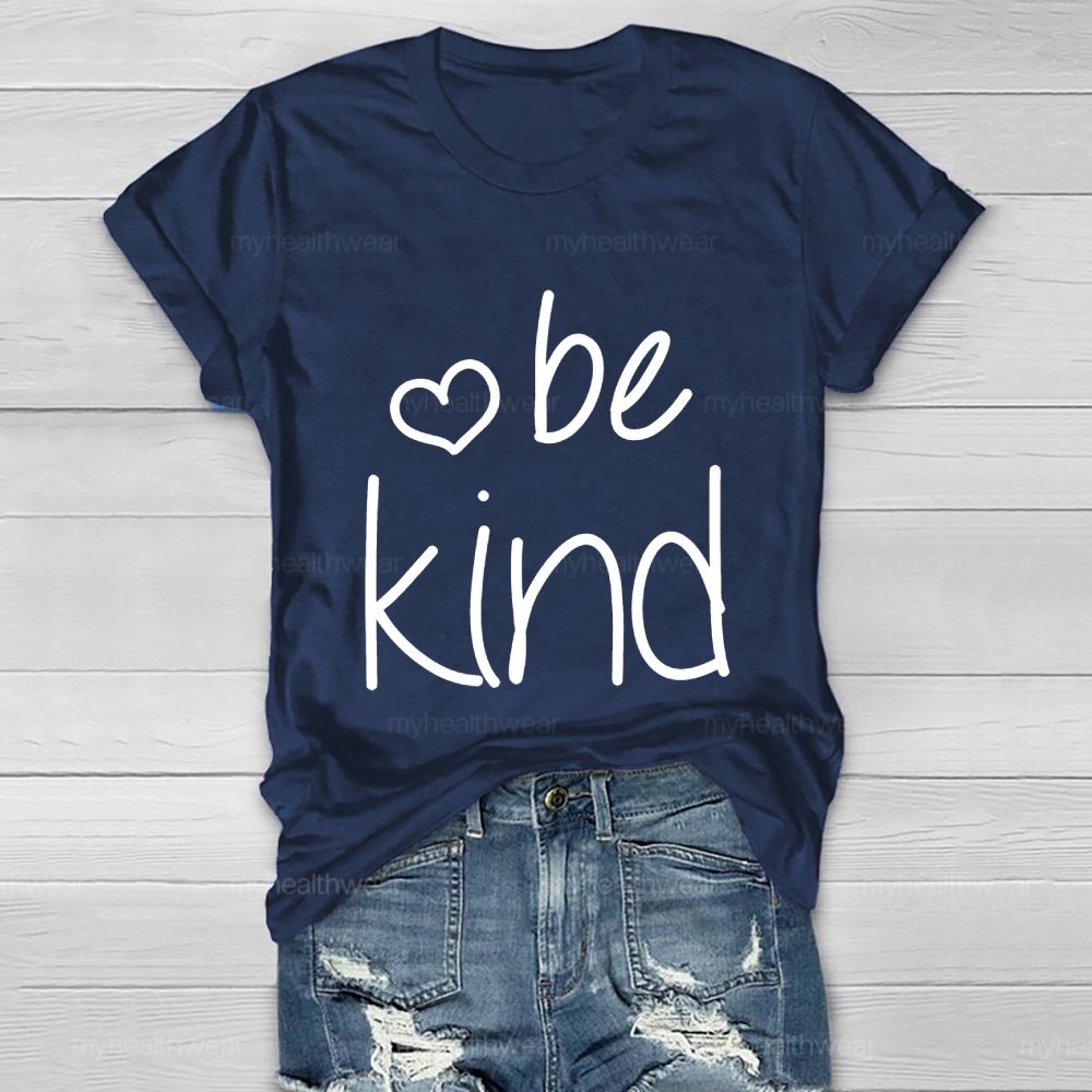 Be Kind Love Letters Pattern Healthwear T-shirt