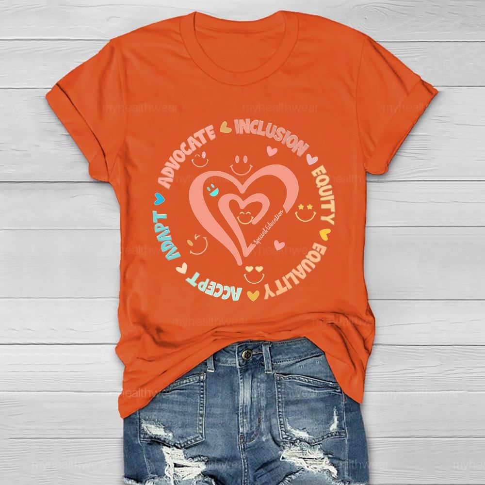 Special Education Accept Adapt Advocate Healthwear T-shirt