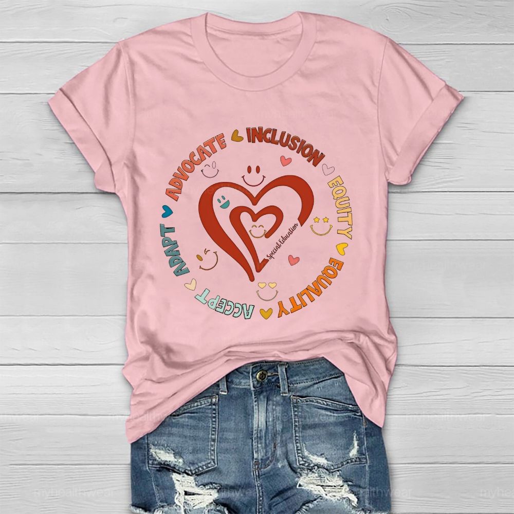 Special Education Accept Adapt Advocate Healthwear T-shirt