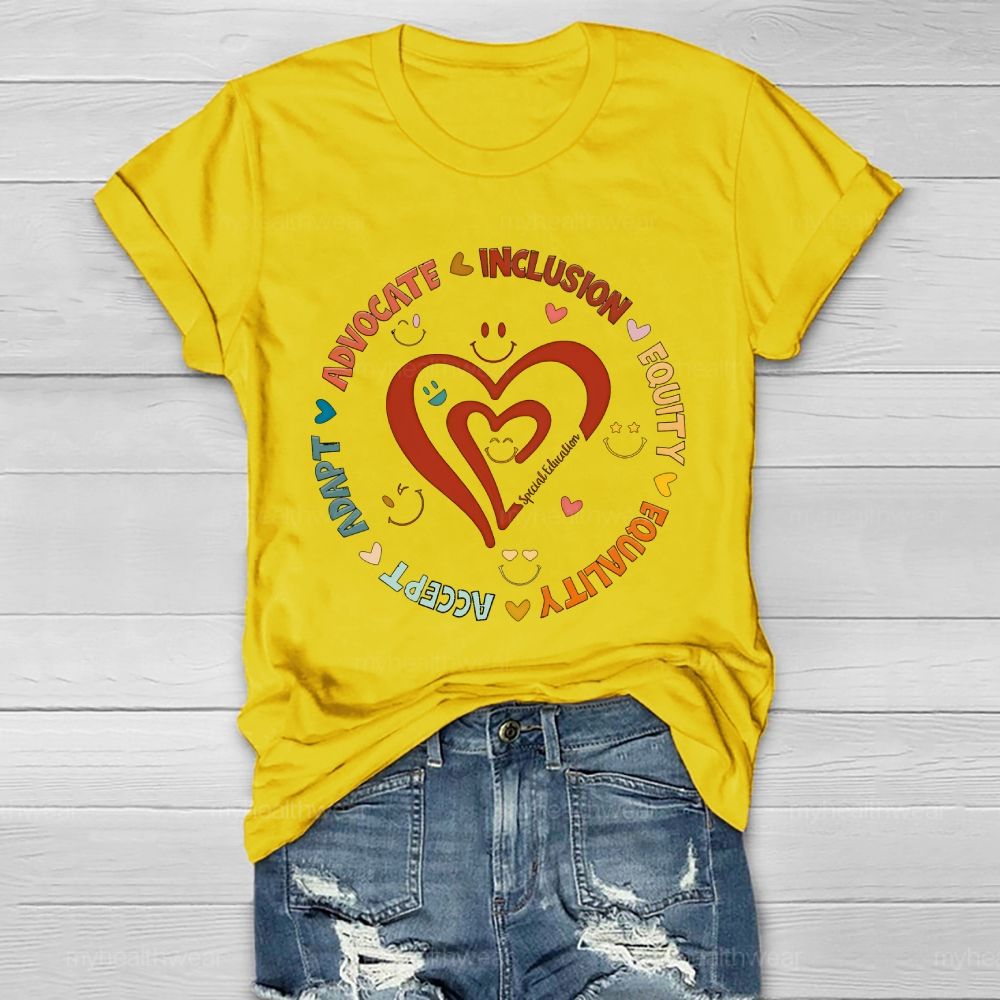 Special Education Accept Adapt Advocate Healthwear T-shirt