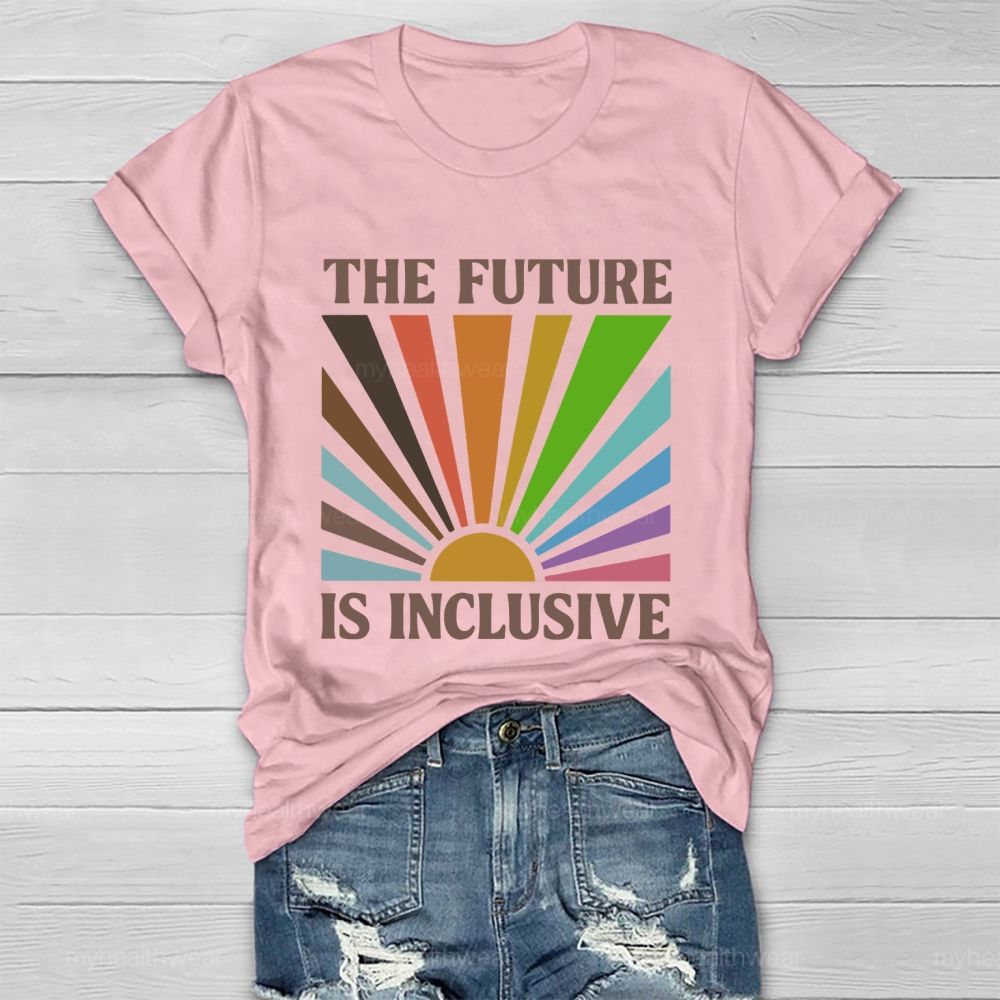The Future Is Inclusive Colorful Graphics Healthwear T-shirt
