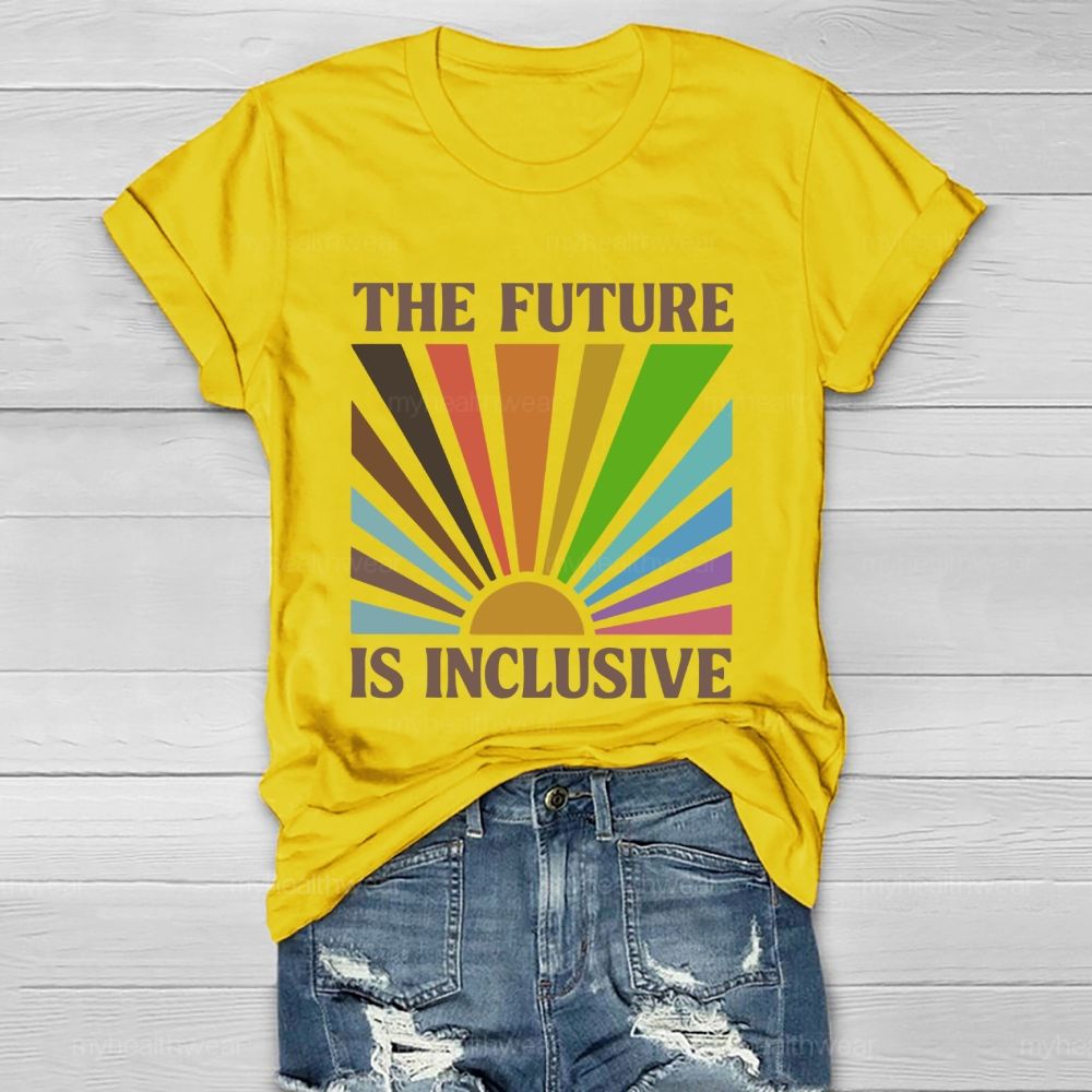 The Future Is Inclusive Colorful Graphics Healthwear T-shirt