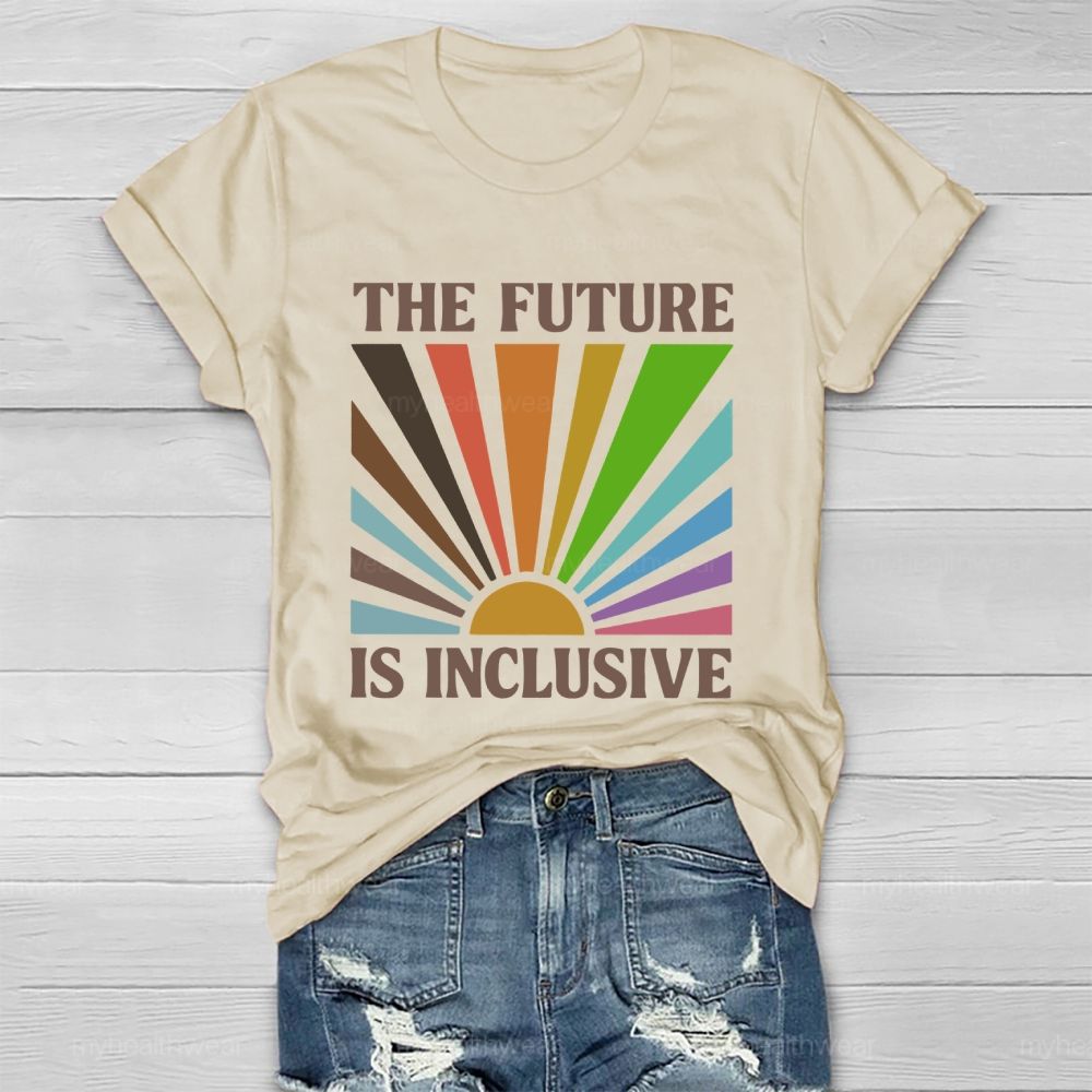 The Future Is Inclusive Colorful Graphics Healthwear T-shirt