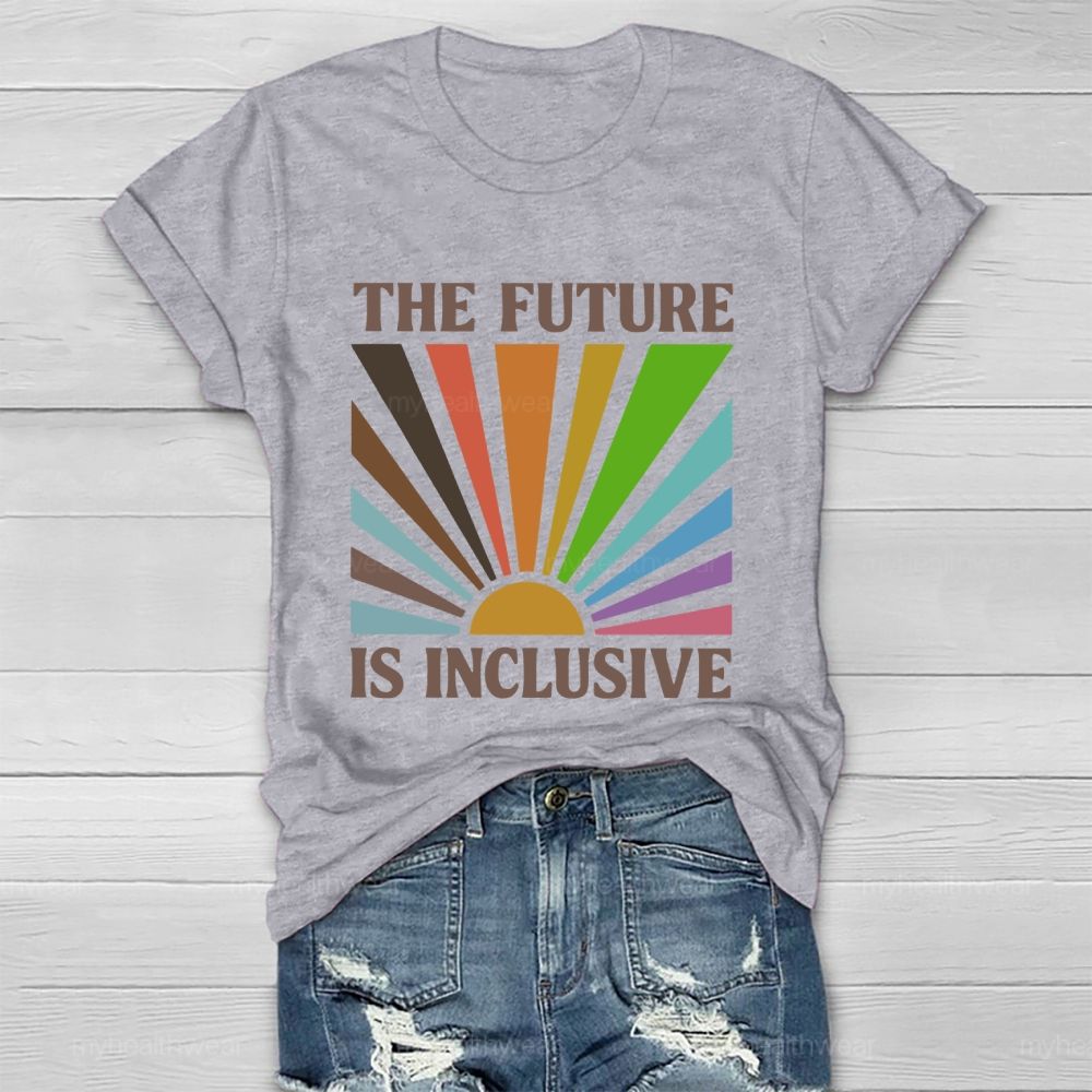 The Future Is Inclusive Colorful Graphics Healthwear T-shirt