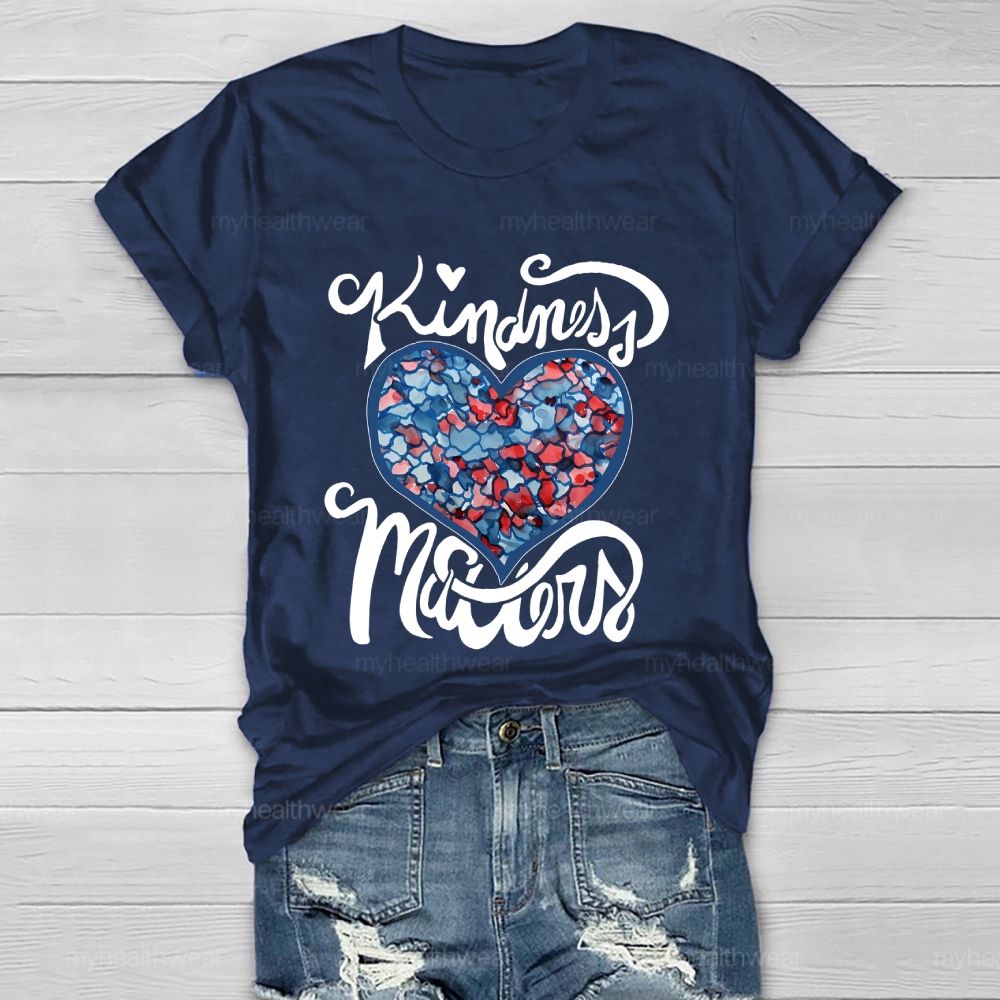 Kindness Matters Heart Shape Healthwear T-shirt