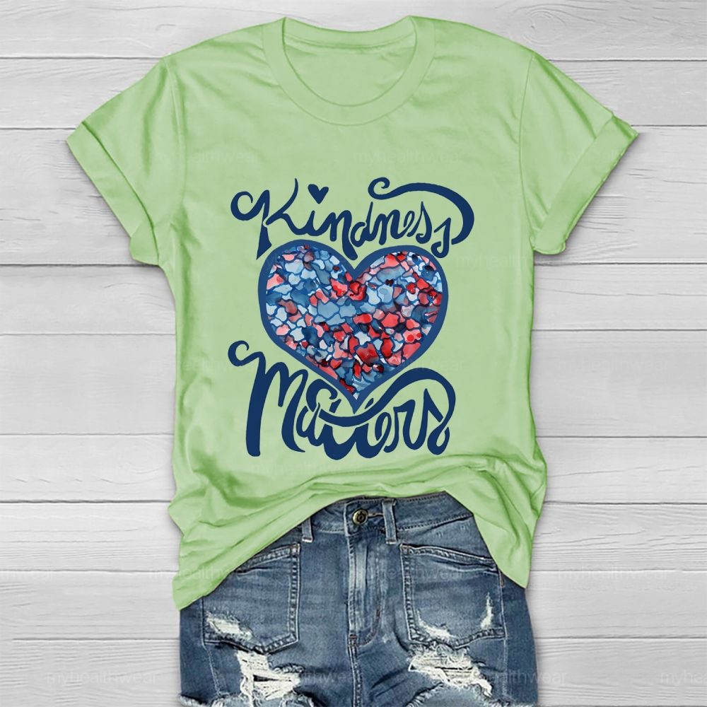 Kindness Matters Heart Shape Healthwear T-shirt