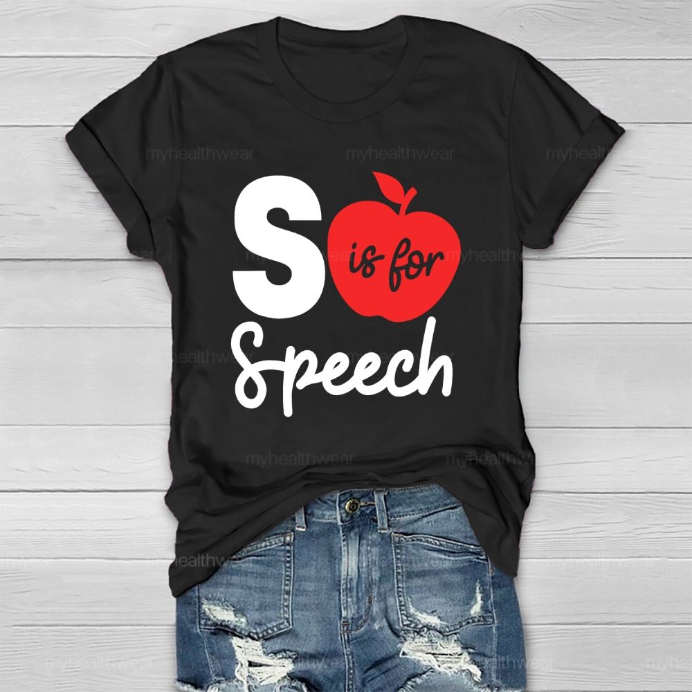 S Is For Speech Pattern Healthwear T-shirt