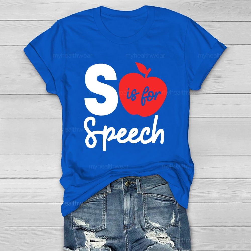 S Is For Speech Pattern Healthwear T-shirt
