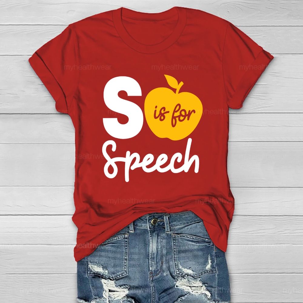 S Is For Speech Pattern Healthwear T-shirt