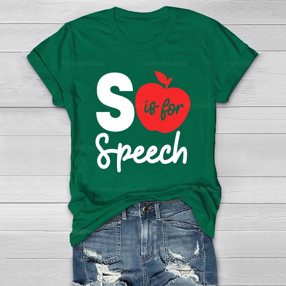 S Is For Speech Pattern Healthwear T-shirt