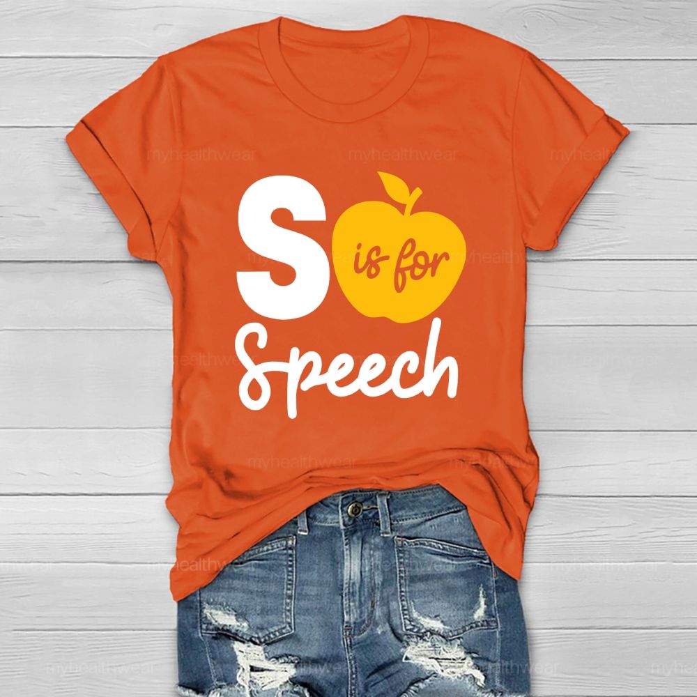 S Is For Speech Pattern Healthwear T-shirt