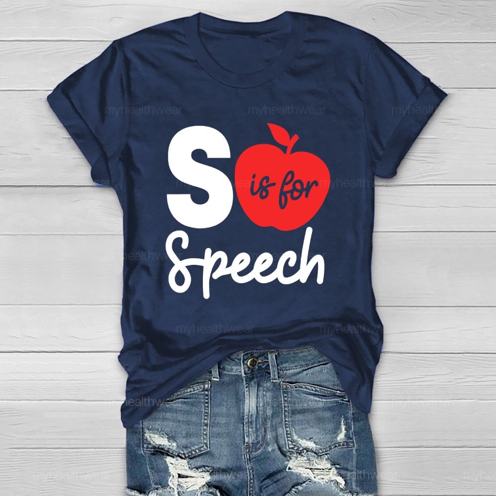 S Is For Speech Pattern Healthwear T-shirt