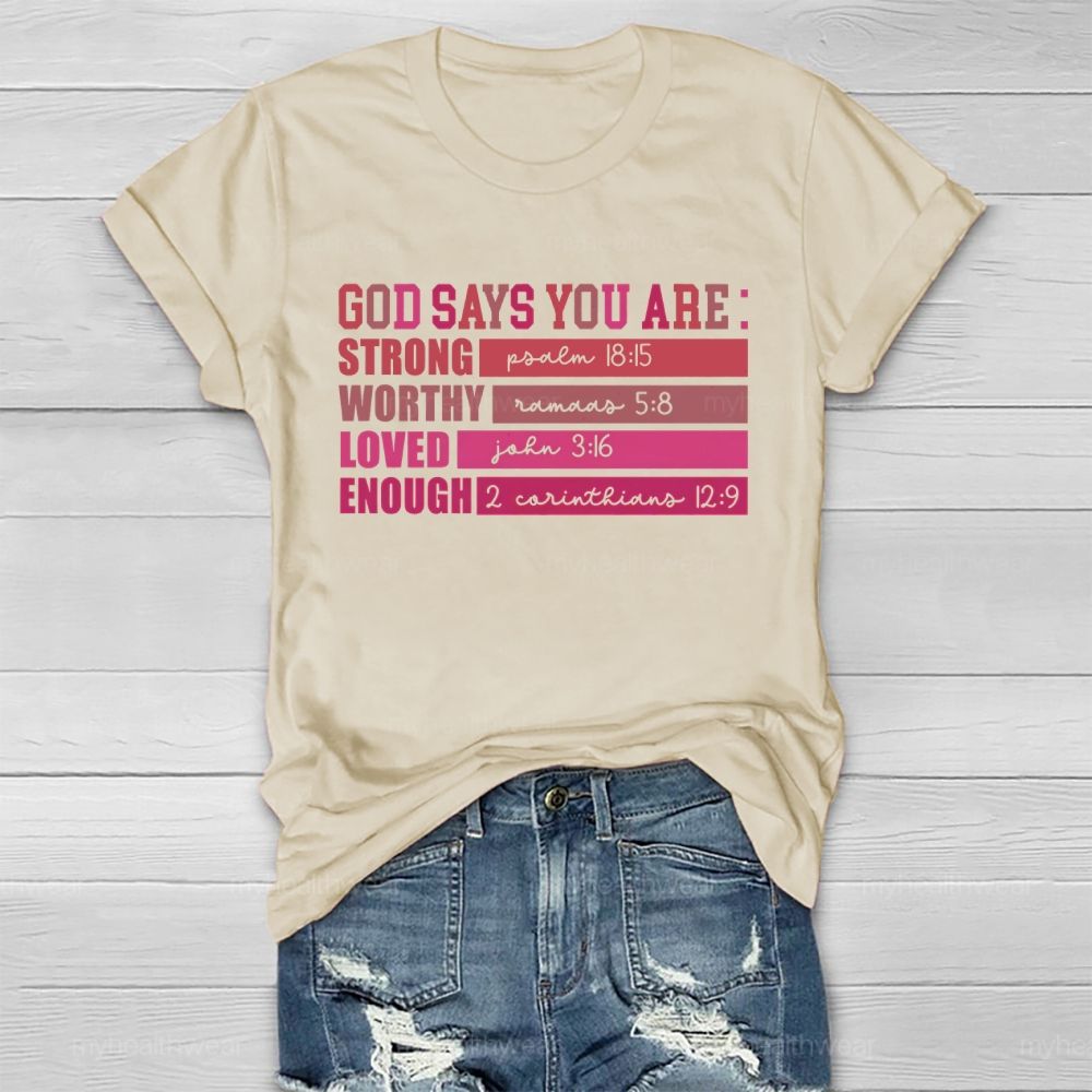 God Says You Are Strong Healthwear T-shirt