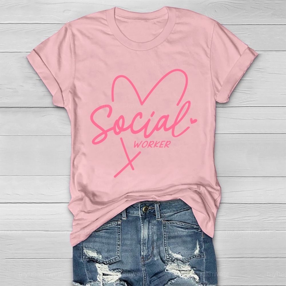 Social Worker Love Letters Healthwear T-shirt