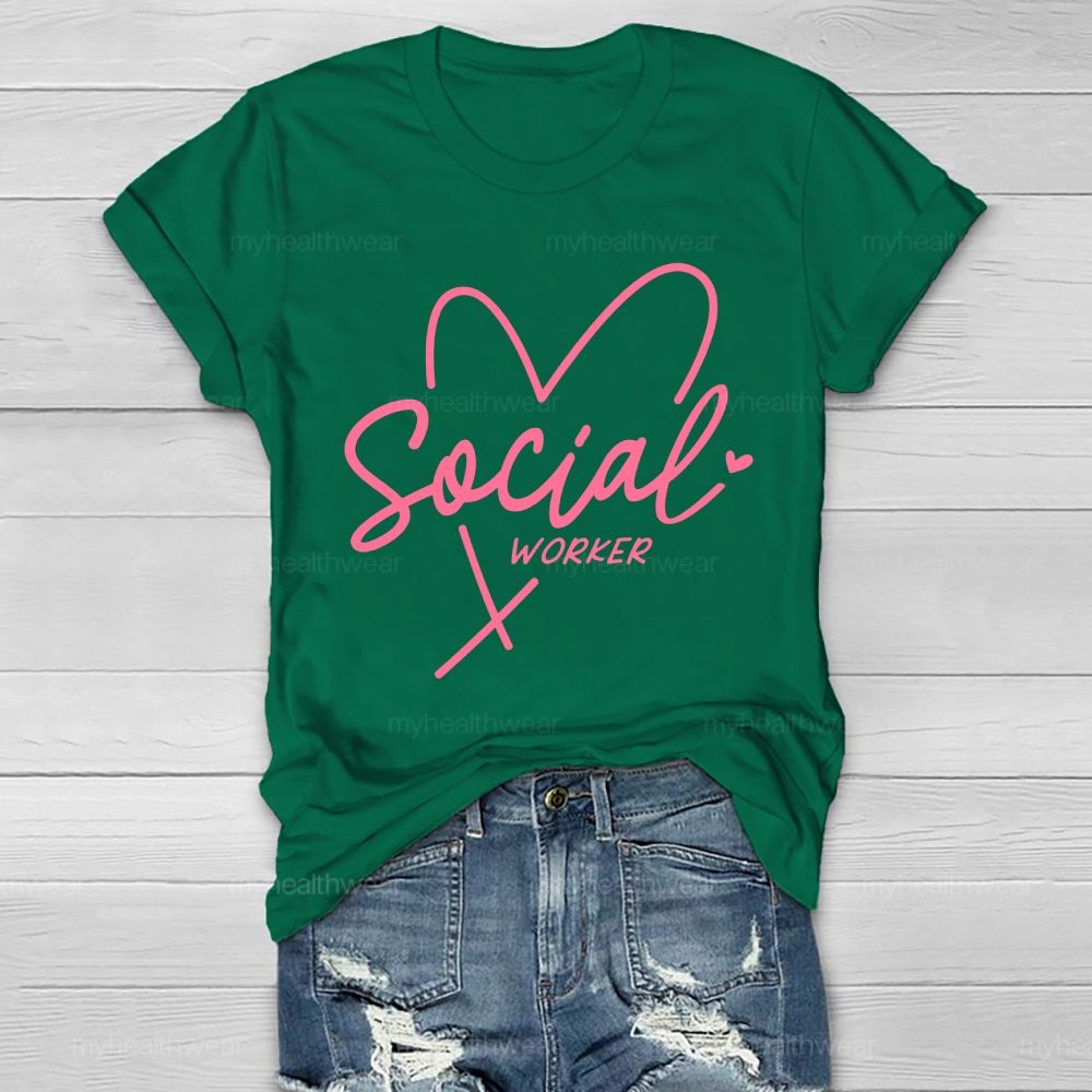 Social Worker Love Letters Healthwear T-shirt