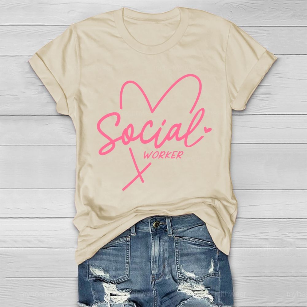 Social Worker Love Letters Healthwear T-shirt