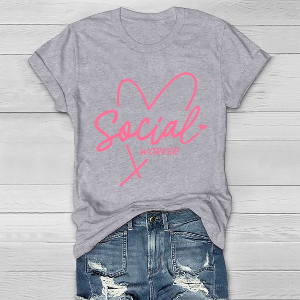 Social Worker Love Letters Healthwear T-shirt