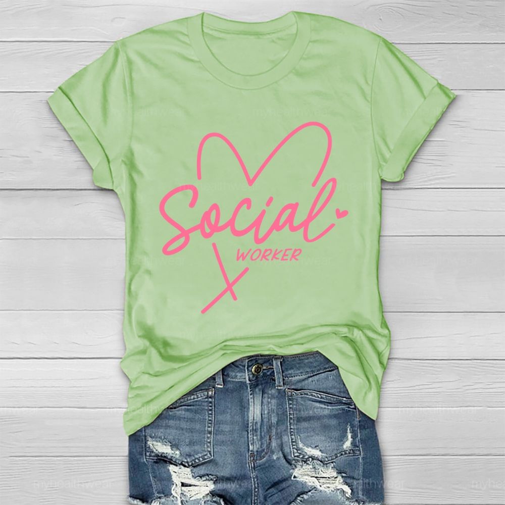 Social Worker Love Letters Healthwear T-shirt