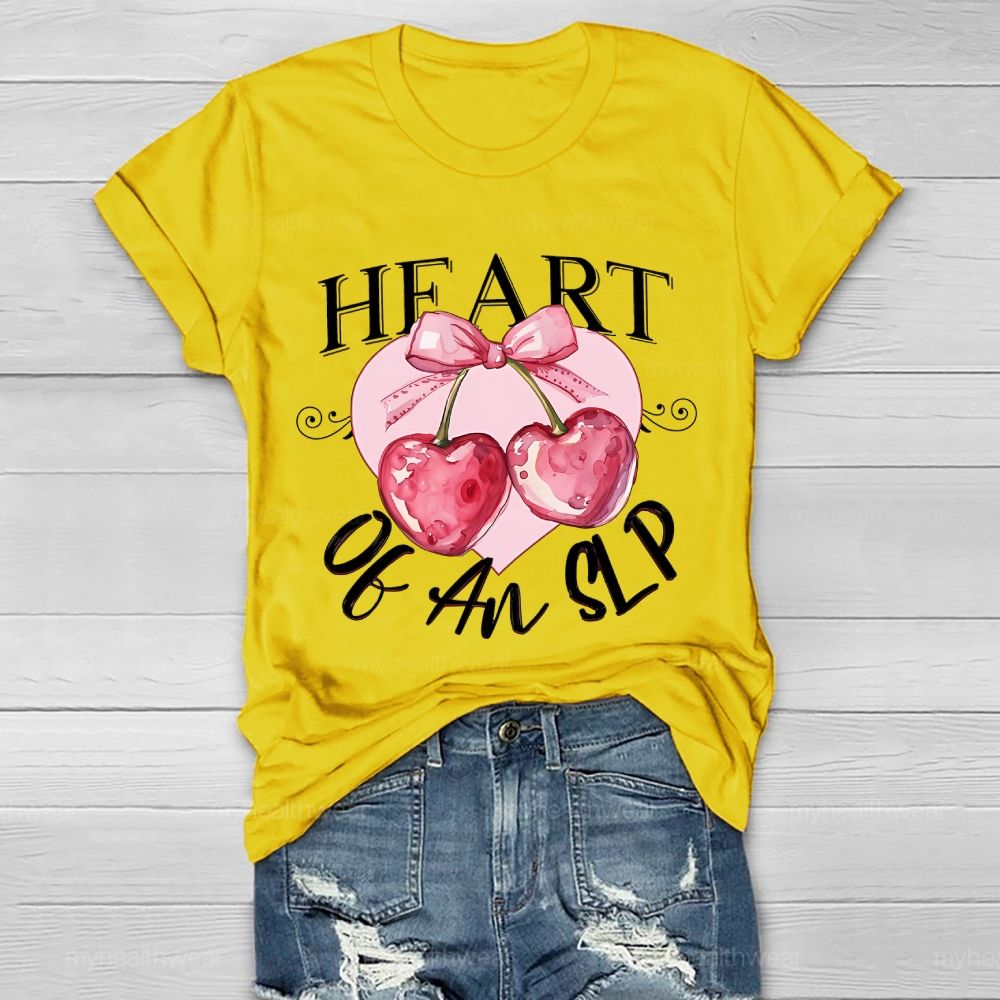 Heart Of An SLP Cherry Healthwear T-shirt