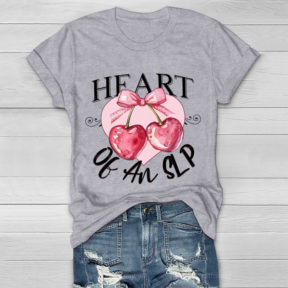 Heart Of An SLP Cherry Healthwear T-shirt