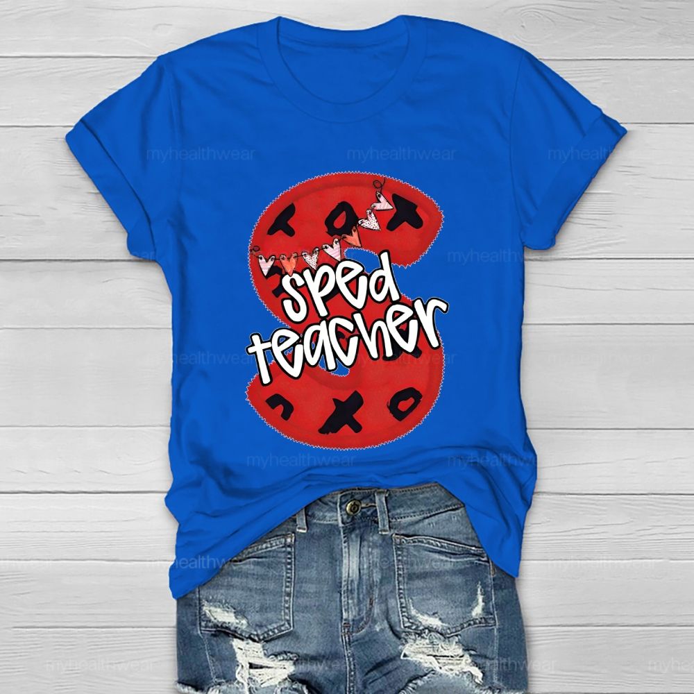 Sped Teacher Letters Graphics Healthwear T-shirt