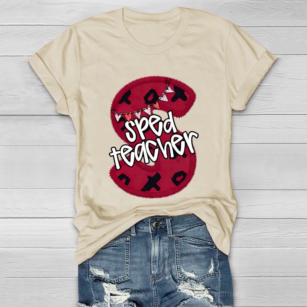 Sped Teacher Letters Graphics Healthwear T-shirt