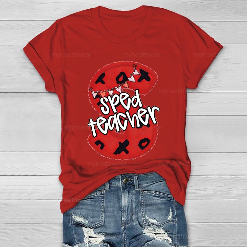 Sped Teacher Letters Graphics Healthwear T-shirt