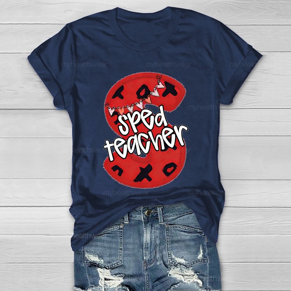Sped Teacher Letters Graphics Healthwear T-shirt