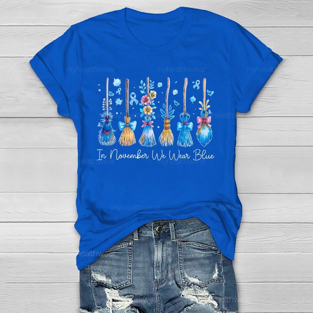 In November We Wear Blue Graphic Healthwear T-shirt